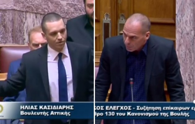 Κόντρα Κασιδιάρη – Βαρουφάκη στη Βουλή με σκληρές κουβέντες (βίντεο)