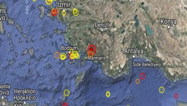 Σεισμός 5 Ρίχτερ στην Τουρκία – Αισθητός και στη Ρόδο