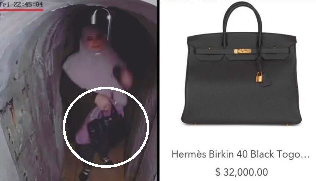 Γάζα: Με τσάντα Hermes $32.000 μπήκε η γυναίκα του Σινουάρ στο καταφύγιο