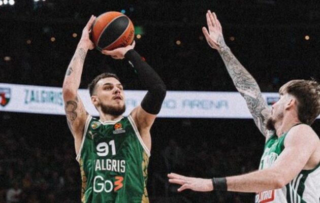 Euroleague: Ήττα για τον Παναθηναϊκό στο Κάουνας από τη Ζαλγκίρις (84-77)